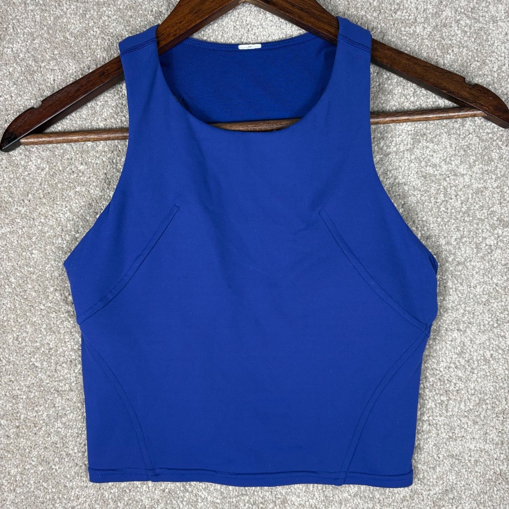 Lululemon Invigorate Training Tank Top Larkspur Blue Everlux LW1EM7S Size 2